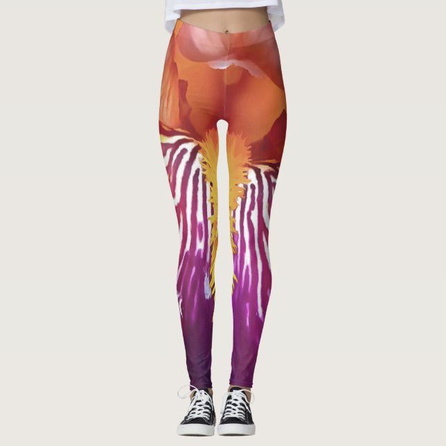 Light Iris Macro Artistic Abstrakt Leggings (Framsida)