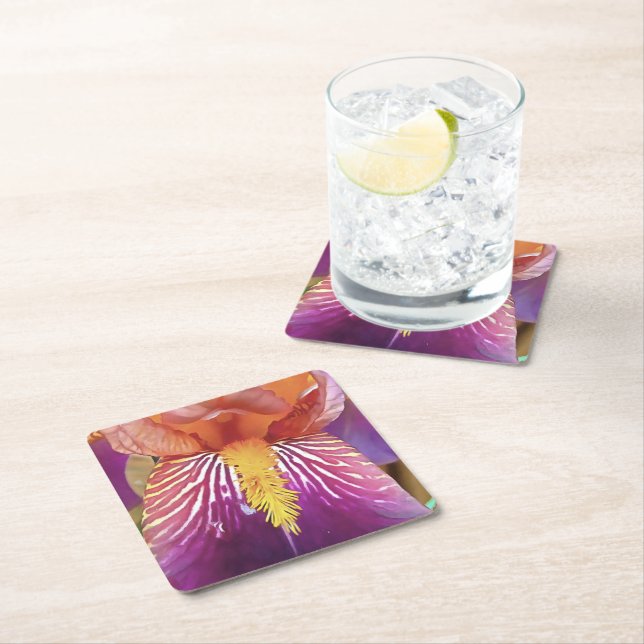 Light Iris Macro Artistic Abstrakt Underlägg Papper Kvadrat (Insitu)