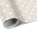 Light Khaki | Vita Polka-rotationsvarv Papper Presentpapper<br><div class="desc">Den här klassiska pricken från polka som omsluter papper är perfekt för dina behov av gåvor! Lägg en födelsedagspresent, babyduschgåva, möhippa, bröllop-gåva eller gåva till något annat särskilt tillfälle. Det är också ett underbart val för att slå in pappra hantverksprodukter: att slå in pappra kuvert, slå in papper buntning, slå...</div>