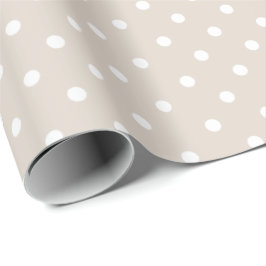 Light Khaki | Vita Polka-rotationsvarv Papper Presentpapper