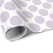 Light Lavender Polka dots on White