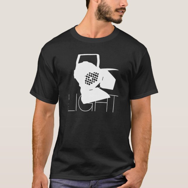 Light  Lighting Technology Motif With Spotlight T Shirt (Framsida)