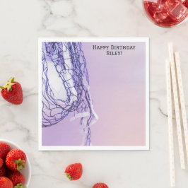 Light Lila Birthday Net & Volleyball Pappersservett