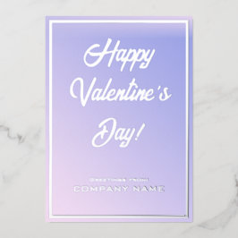 Light Lila Business Valentine Foil Card