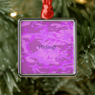 Light Lila Camouflage Julgransprydnad Metall