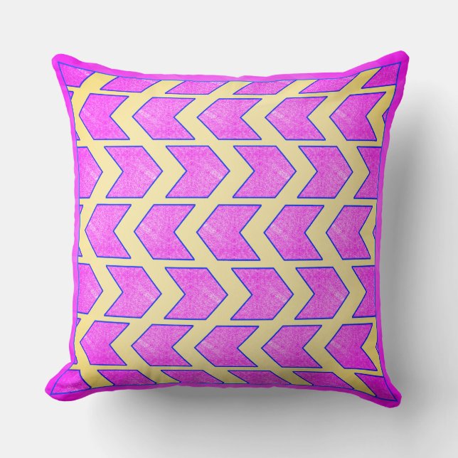 Light Lila Chevron Arrow Kudde (Framsida)
