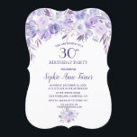 Light Lila Dusty Blue Blommigt 30års födelsedag Pa Inbjudningar<br><div class="desc">Elegant Light Lila Dusty Blue Blommigt Card design. Fantastisk vattenfärgpalett med elegant: lätt lila,  lavendelfärgade nyanser och dammblått. Mjuka vattenfärgblommor och vackert typsnitt. Använda Anpassa verktyg om du vill lägga till din information. Om du vill ha matchande objekt kan du besöka Min Light Lila Dusty Blue Blommigt Collection.</div>