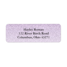 Light Lila Glam Glitter Anpassningsbar Returadress Returadress Etikett