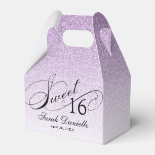 Light Lila Glam Glitter Sweet 16 Anpassningsbar Pa Presentaskar