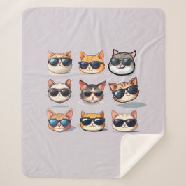 Light Lila Kattdjur Frenzy cat Sherpa Blanket