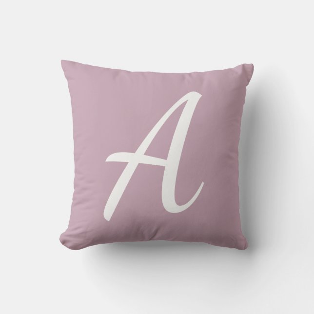 Light Lila Monogram Kudde (Framsida)
