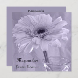 Light Lila Tated Daisy Bröllop Inbjudningar