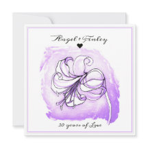 Light Lila & White Lily 30:e Bröllop-årsdagen