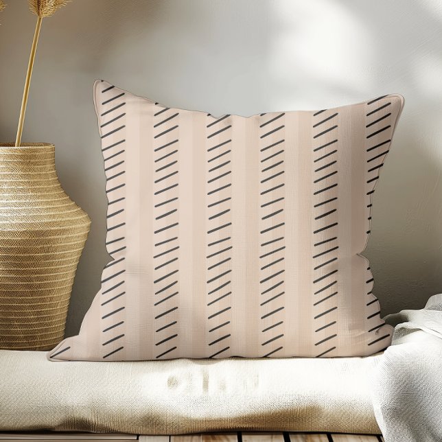 Light Mauve Grönt Modern Boho Rand Dekorativ kudde (Skapare uppladdad)
