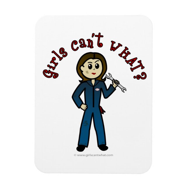Light Mechanic Girl Magnet (Vertikal)