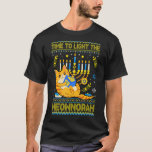 Light Meownorah Jewish Cat Menorah Ugly Chanu T Shirt<br><div class="desc">Light Meownorah Jewish Cat Menorah Ugly Chanukah 1</div>