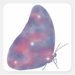 Light Morpho Starscape Sticker Fyrkantigt Klistermärke
