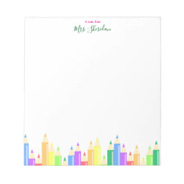 Light Multicolor Kindergarten Teacher Notepad Anteckningsblock