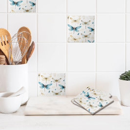 Light Navy | Elfenbenskusten | Dragonflies och But Kakelplatta