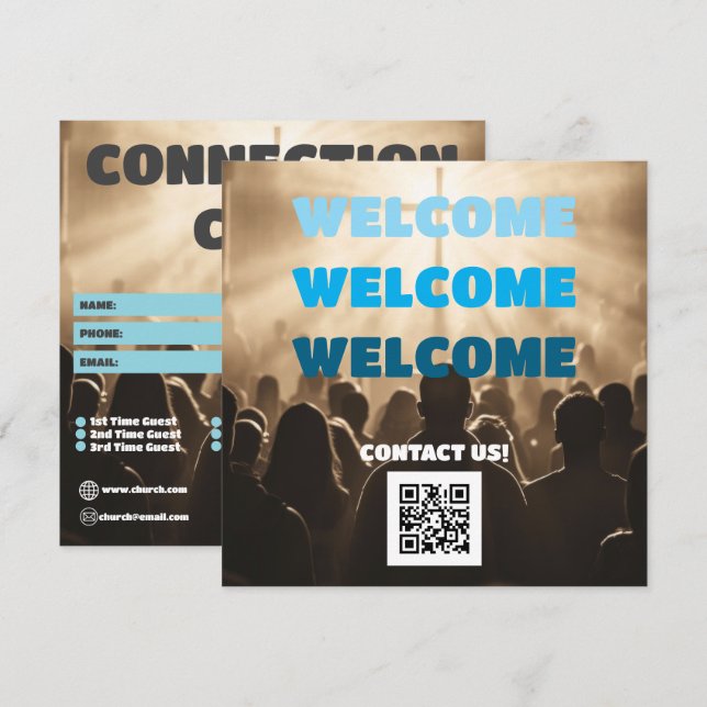 Light of Fellowship Church Connection Card Kort (Fram/baksida)