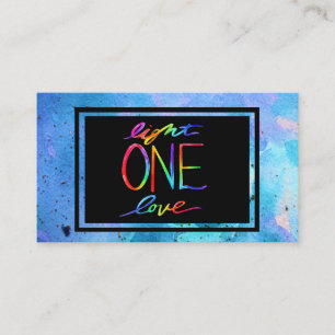 Light One Kärlek Galaxy Blue Andlig Buisness Card Visitkort