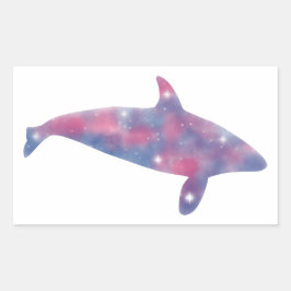 Light Orca Starscape Sticker Rektangulärt Klistermärke