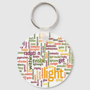 Light Ord Cloud Art Skriv ut Nyckelring