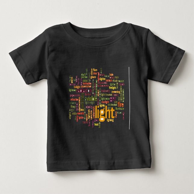 Light Ord Cloud Art Skriv ut Tee (Framsida)