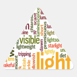 Light Ord Cloud Art Skriv ut Triangelformat Klistermärke