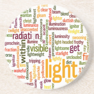Light Ord Cloud Art Skriv ut Underlägg Sandsten