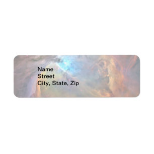 Light Orion Nebula Space Galaxy, ZGOS, Adress Returadress Etikett