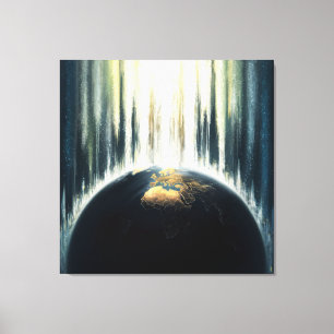 *~* Light over Mörk Earth Cosmic AP70 Canvastryck