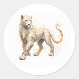Light Panther Sticker Runt Klistermärke