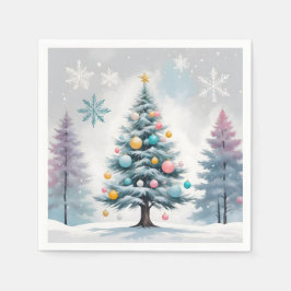 Light Pastel Christmas Tree Blue-Lilac | Ornaments Pappersservett