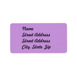 Light Pastel Lavender Adress Sticker Adressetikett