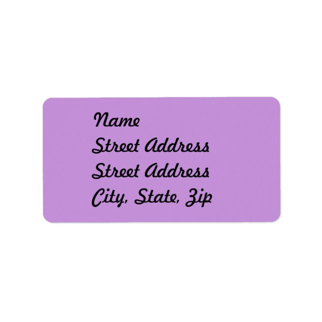 Light Pastel Lavender Adress Sticker Adressetikett (Framsidan)