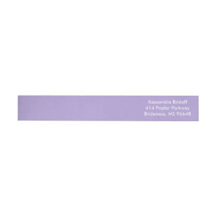 Light Pastel Lila Classy Monochromatic Etikettband
