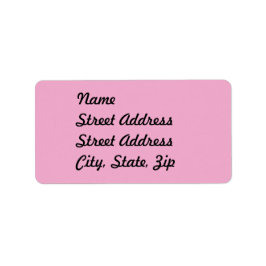 Light Pastel Rosa Adress Sticker Adressetikett