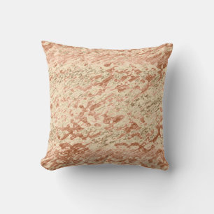 Light Peach Copper Brown Khaki Mottled Abstrakt Kudde