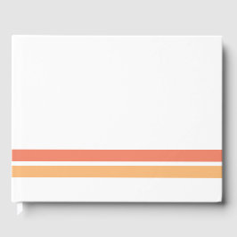 Light Peach Salmon Kant Tävla Rand On White Gästböcker