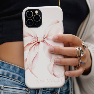 Light Pink Bow iPhone / iPad case