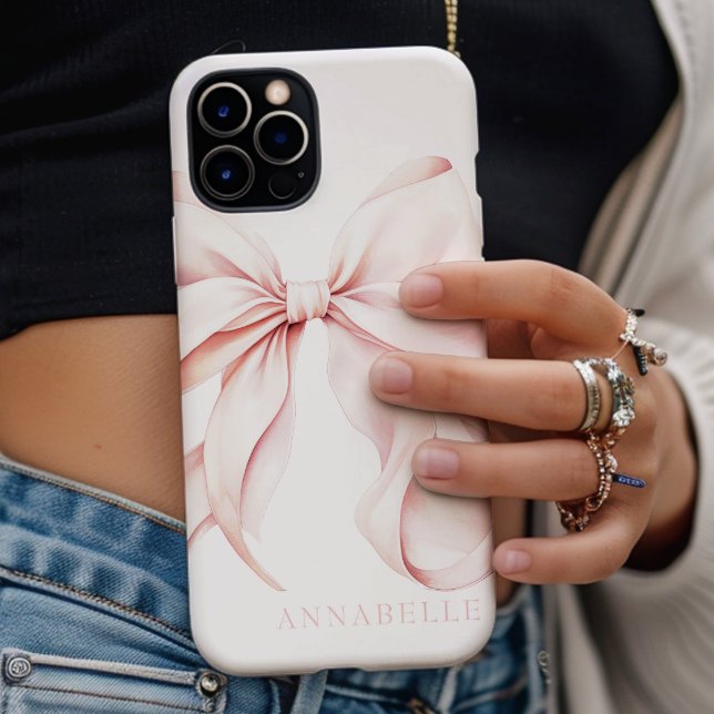 Light Pink Bow iPhone / iPad case (Skapare uppladdad)