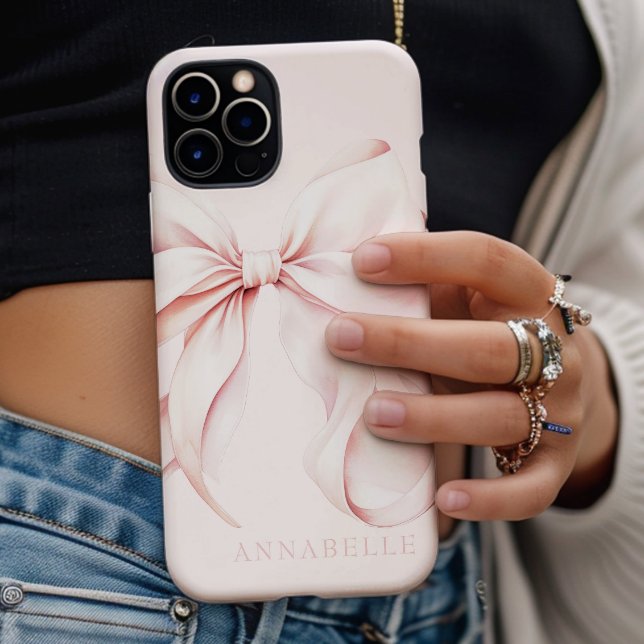 Light Pink Bow iPhone / iPad case (Skapare uppladdad)