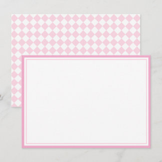Light pink Classic design Flat Note Card Anteckningskort