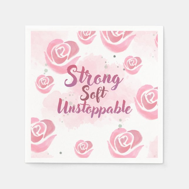 Light Pink Feminine Napkin Pappersservett (Framsidan)