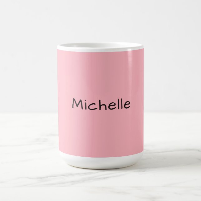 Light Pink Professional Unique Casual Handwriting Kaffemugg (Center)