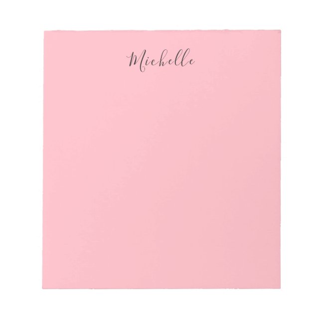Light Pink Professional Unique Classic Handwriting Anteckningsblock (Framsida)