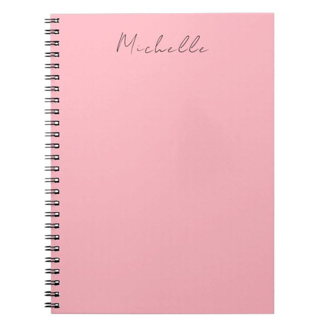 Light Pink Professional Unique Classic Handwriting Anteckningsbok (Framsidan)