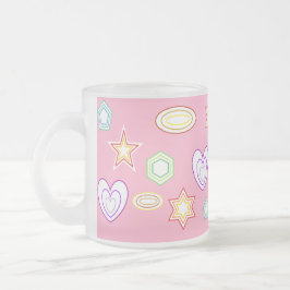Light Pink shapes mug Frostad Glasmugg