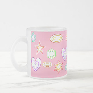 Light Pink shapes mug Frostad Glasmugg